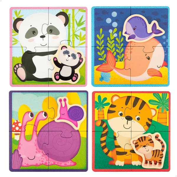 Lasten palapeli Lisciani Giochi 16 x 1 x 16 cm eläimet 16 Kappaletta (6 osaa)