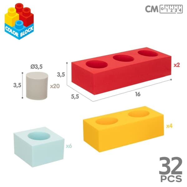 Rakennuspalikat Color Block 32 Kappaletta EVA (4 osaa)