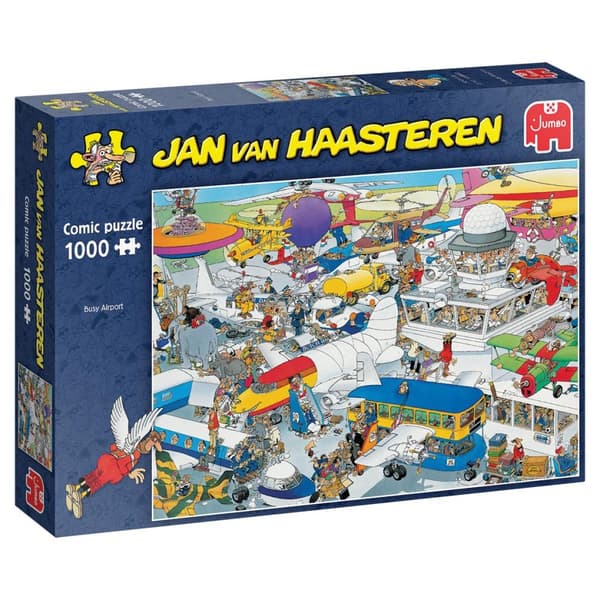 Jan Van Haasteren Busy Airport Puslespil med 1000 brikker