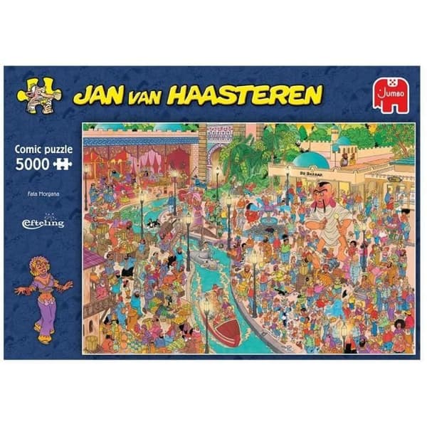 Pussel - JUMBO - Efteling Fata Morgana 5000 st - Jan Van Haasteren pussel, kvalitet och unik stil