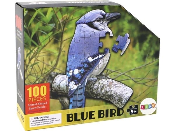LeanToys Puslespill 100 brikker Blue Bird Animals Theme