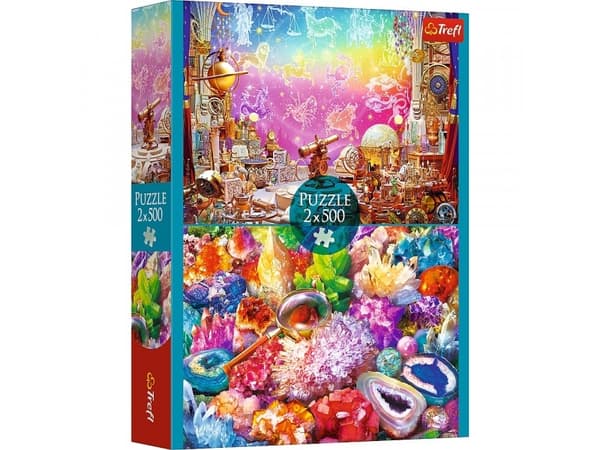 Trefl PUZZLE 2x500 Kosmos i kryształy 37499