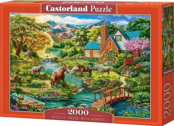 PUZZLE 2000 EL. IDYLLIC HOUSE WITH HORSES CASTORLAND C-200931
