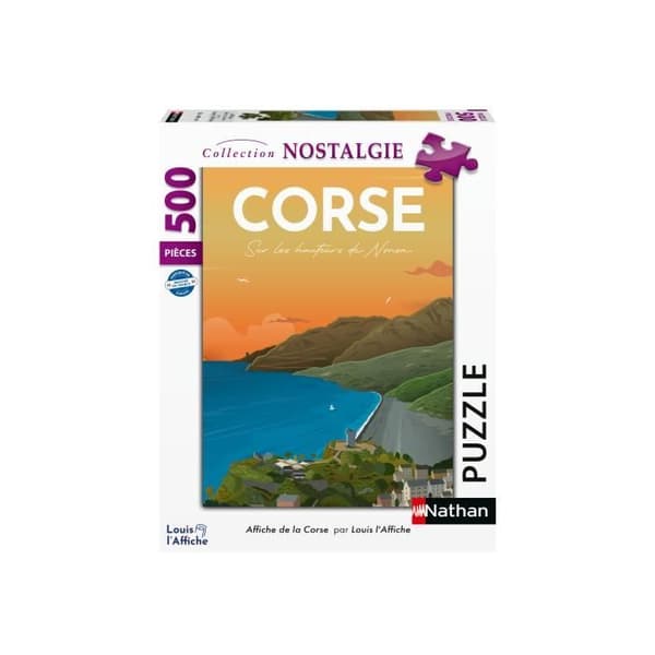Nathan-Pussel 500 bitar-Affisch av Corsica/Louis the Poster-Vuxna och barn i åldern 10 år-Högkvalitativa pussel-12000985
