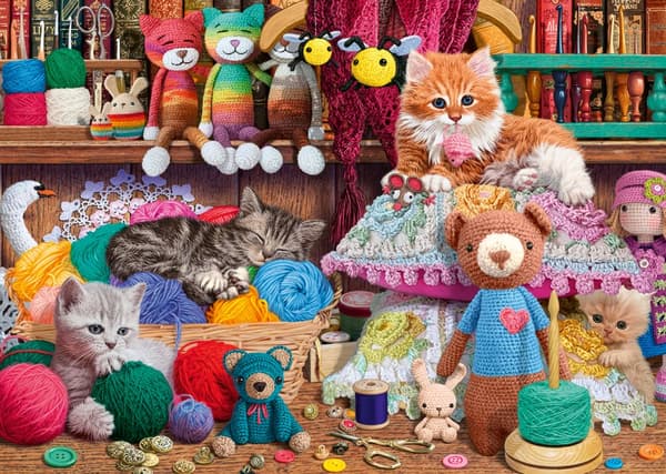 Strikkekatt Puslespill 1000 brikker, Ravensburger