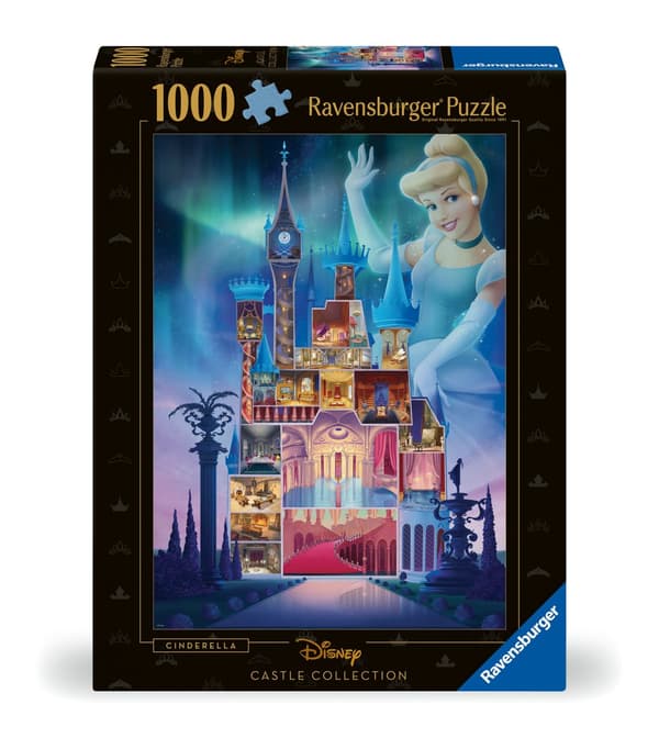 Pussel Disney Castles Cinderella 1000 bitar, Ravensburger