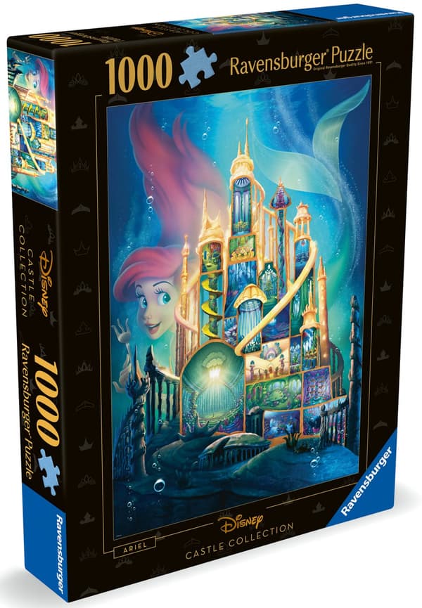 Pussel Disney Castles Ariel 1000 bitar, Ravensburger
