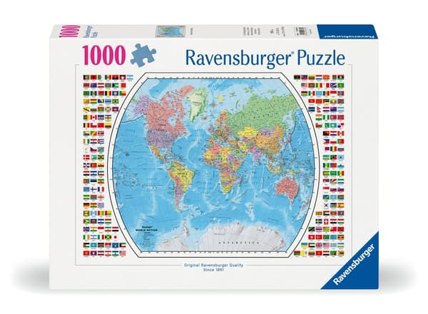 Pussel Political World Map 1000 bitar, Ravensburger