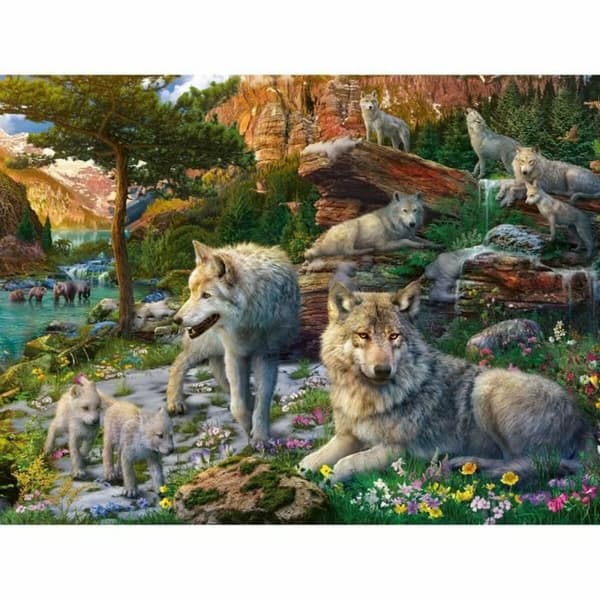 Pussel Ravensburger Wolves in Spring