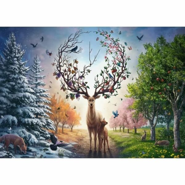 Palapeli Ravensburger The magic deer and the four seasons