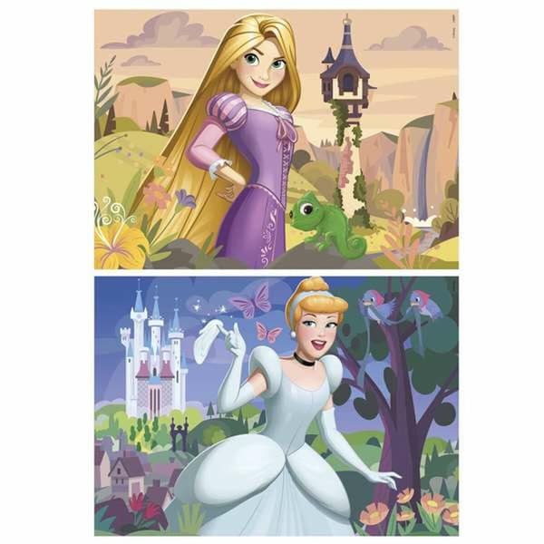 Sæt med 2 Puslespil Disney Princess Cinderella and Rapunzel 48 Dele