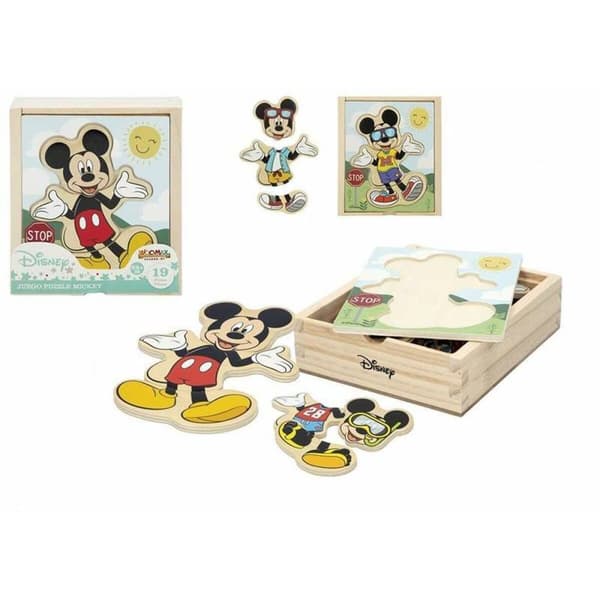 Børne Puslespil af Træ Disney Træ (19 pcs)