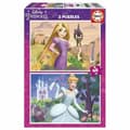 Pikkukuva 1 / 4: 2 palapelin setti Disney Princess Cinderella and Rapunzel 48 Kappaletta