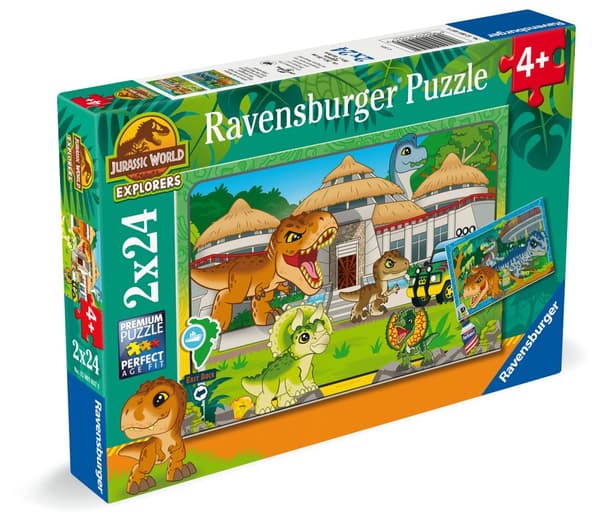 Puslespill Jurassic World Explorers 3x49 brikker, Ravensburger