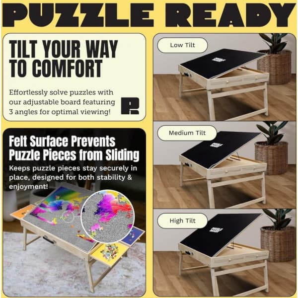 Puzzle Ready - Pusselbräda med ben, 1000 bitar