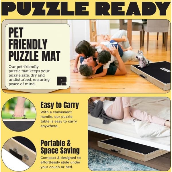 Puzzle Ready - Pusselbräda med ben, 1000 bitar