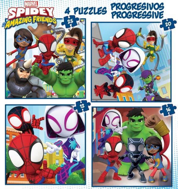 Educa Spidey&Amazing Friends pussel, 12-16-20-25 bitar