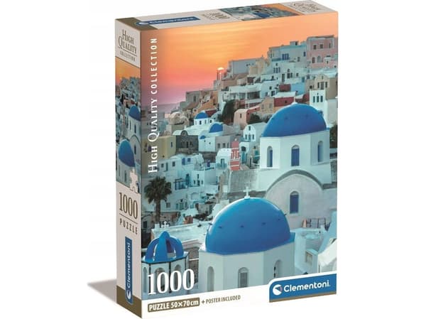 Clementoni High Quality Collection Santorini, 1000 pc(s), Landscape, 18 yr(s)