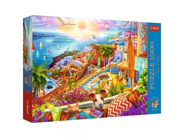 Trefl Puzzle 1000 elementtiä Premium Plus laatu vierailulla Santorinilla