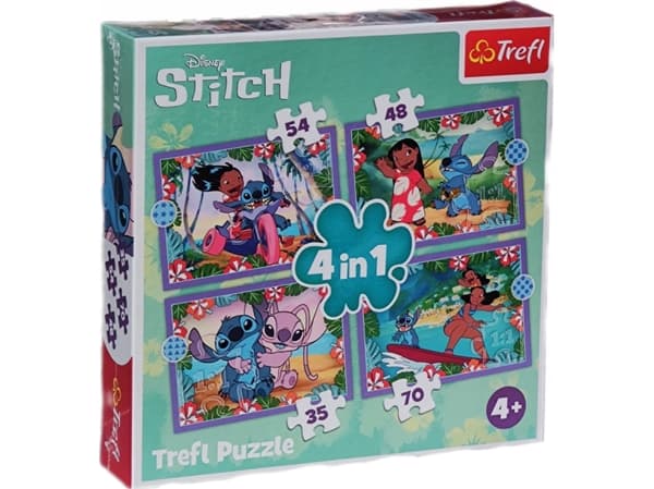 Trefl PUZZLE 4in1 Crazy day Lilo_Stitch 34633