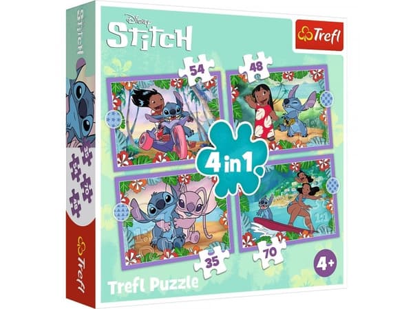 Trefl PUZZLE 4in1 Crazy day Lilo_Stitch 34633