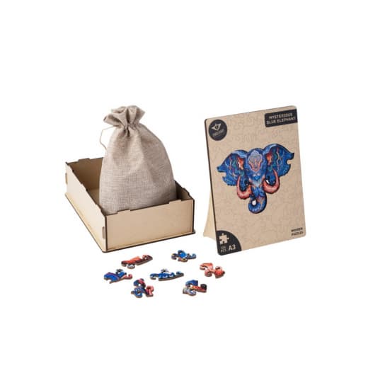 Puzzle A3 Elephant (head) - 124 pieces