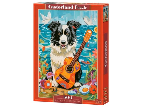 Castorland Puzzle 500 Collie, Guitar and the Sea CASTOR