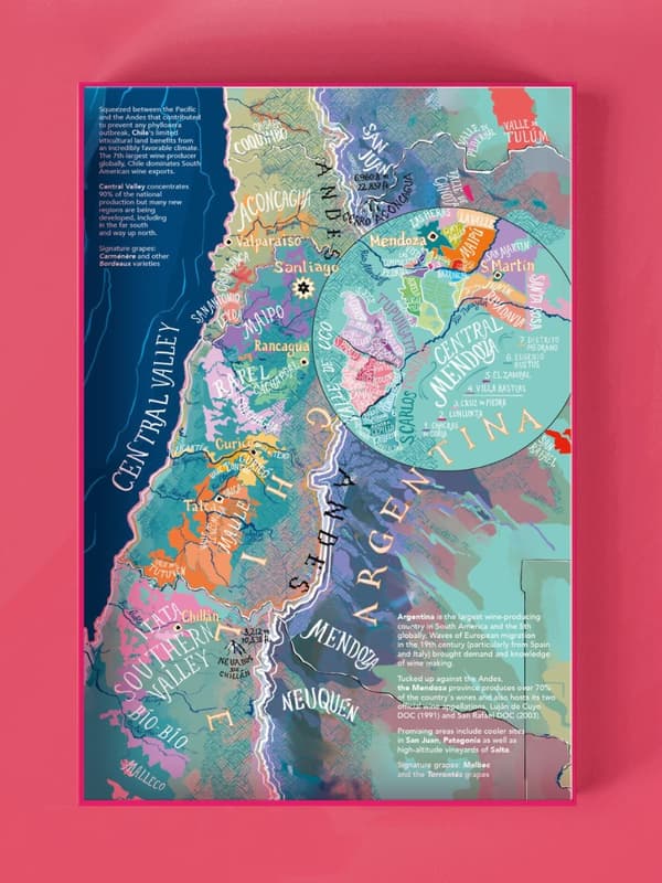 Vinpuslespill - South America 1000 brikker, Water & Wines