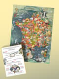 Miniatyrbild 4 av 6: Pussel French Cheese 1000 bitar, Water & Wines