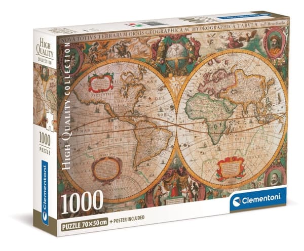 Clementoni 1000 stk CB Collection OLD-MAP av høy kvalitet