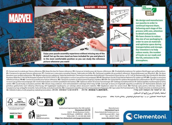Clementoni 1000 bitar CB Impossible Pussel Marvel Avengers
