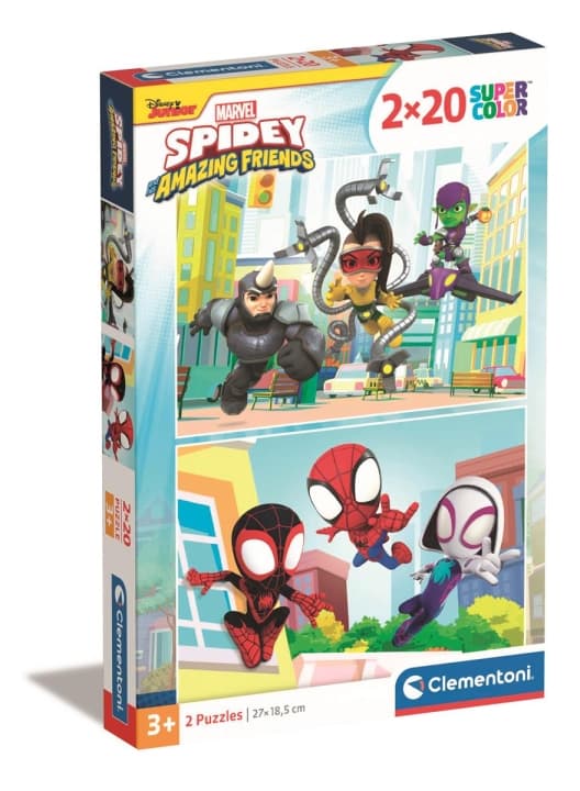 Clementoni 2x20 brikker Puslespil Spidey og hans fantastiske venner
