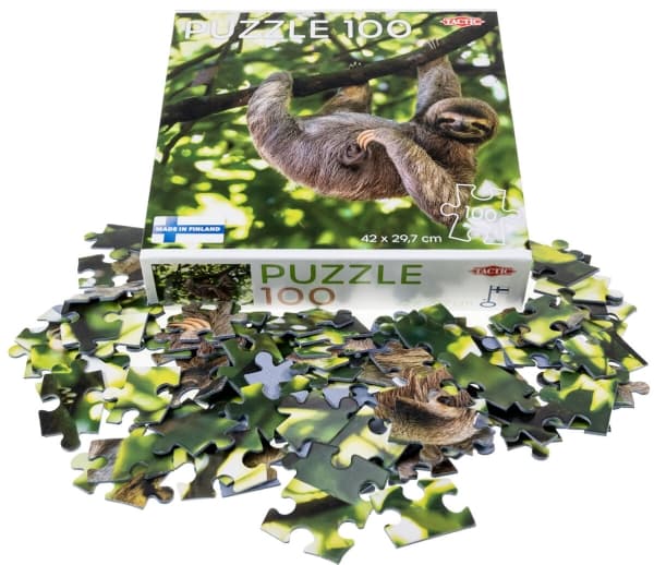Tactic Puzzle Lovers Sloth Hanging on Tree 100 pcs puzzle