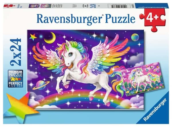Ravensburger Enhjørning og Pegasus 2x24p - (10105677)