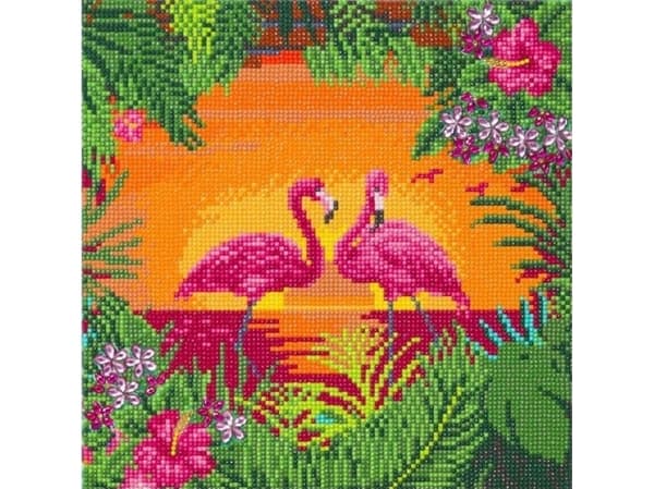 Epee 30x30cm mosaiikkipaneelimaalaus Flamingot