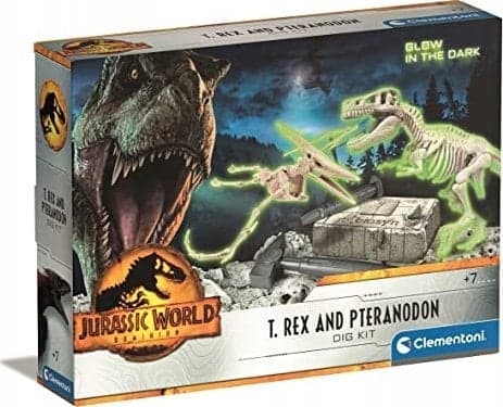 Clementoni T-Rex E Pteranodon, dinosaurus, arkeologia, 7 vuotta, monivärinen