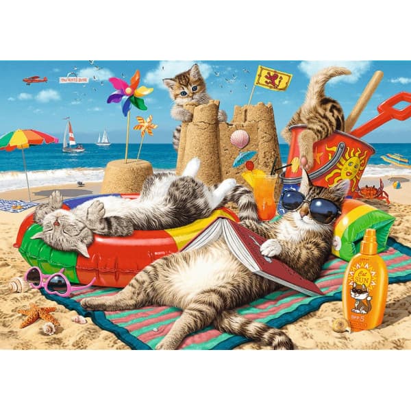 Trefl Puzzle Hidden Shapes: 1000 Kattes Ferier puslespil
