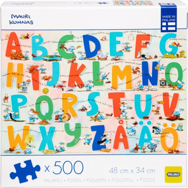 Mauri Kunnas Alfabet -pussel, 500 bitar