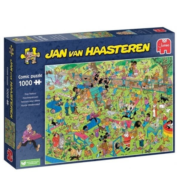 Jan van Haasteren Hund Parkour puslespil, 1000 brikker