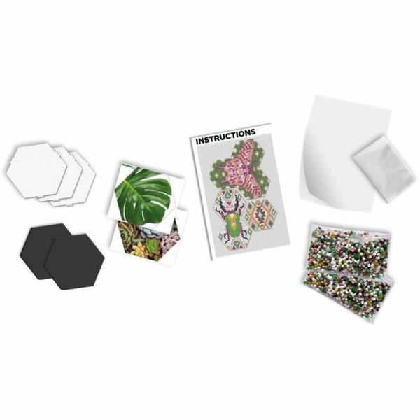 Mosaiikki SES Creative Beedz Art - Hex tiles Botánica (FR)