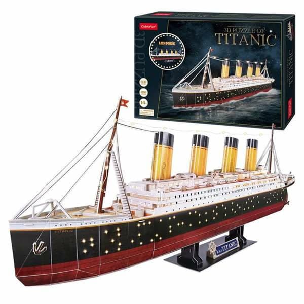 Børne Puslespil af Træ CubicFun Titanic 3D 266 Dele