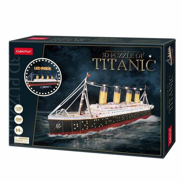 Børne Puslespil af Træ CubicFun Titanic 3D 266 Dele