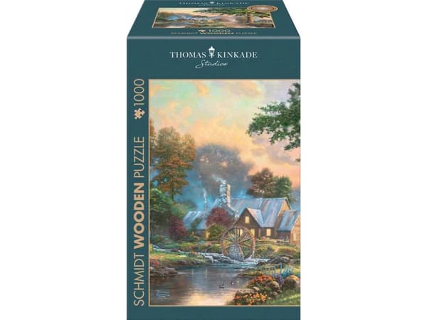 Thomas Kinkade Studiosin puinen palapeli: Vanhan myllypuron luona (1000 palaa)