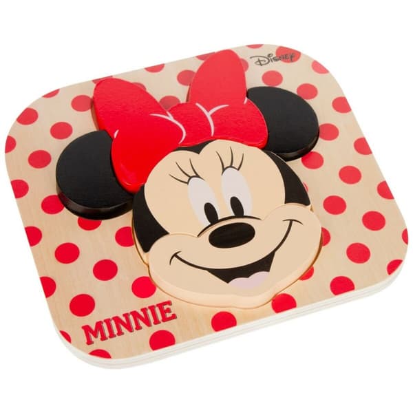 Barnpussel i trä Disney Minnie Mouse + 12 månader 6 Delar (12 antal)