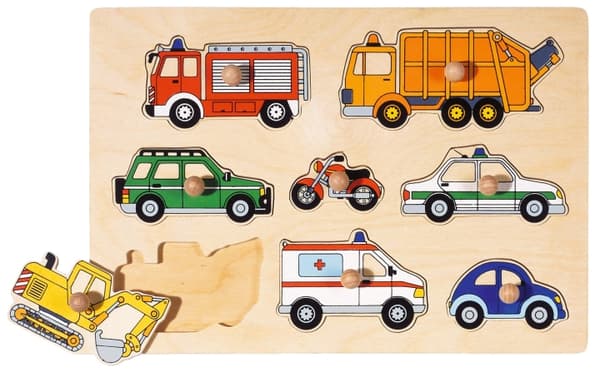 Goki Transportmiddel, puslespil, der kan løftes ud - (57996)