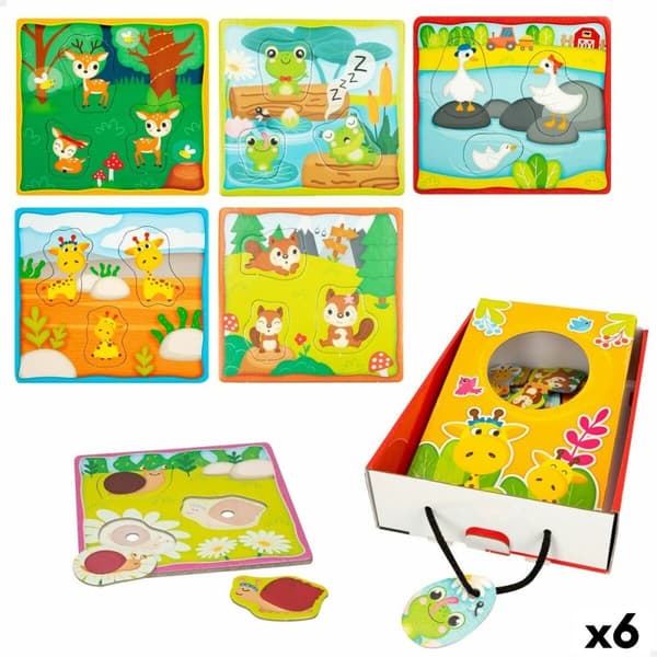 Lasten palapeli Lisciani Giochi 16 x 0,5 x 15 cm Ohjauslevy 18 Kappaletta (6 osaa)