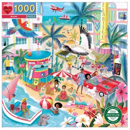 eeBoo Puslespil 1000 brikker - Miami - (EPZTMIA)