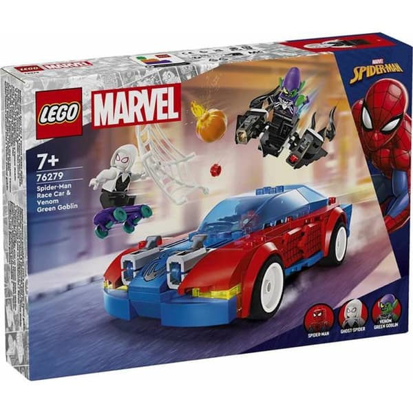 Byggsats Lego Coche de Carreras de Spider-Man y Duende Verde Venomizado Multicolour