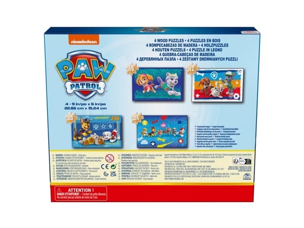 Paw Patrol Wood Puzzles 4 pack