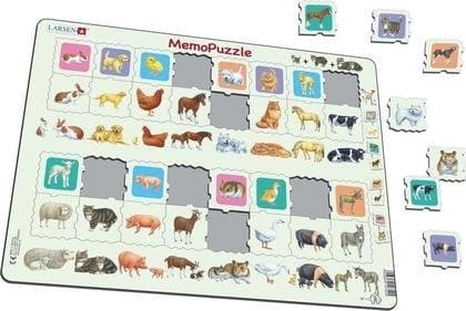 Larsen Maxi Memo Mother and Baby animal Duo 32 pcs Puzzle
